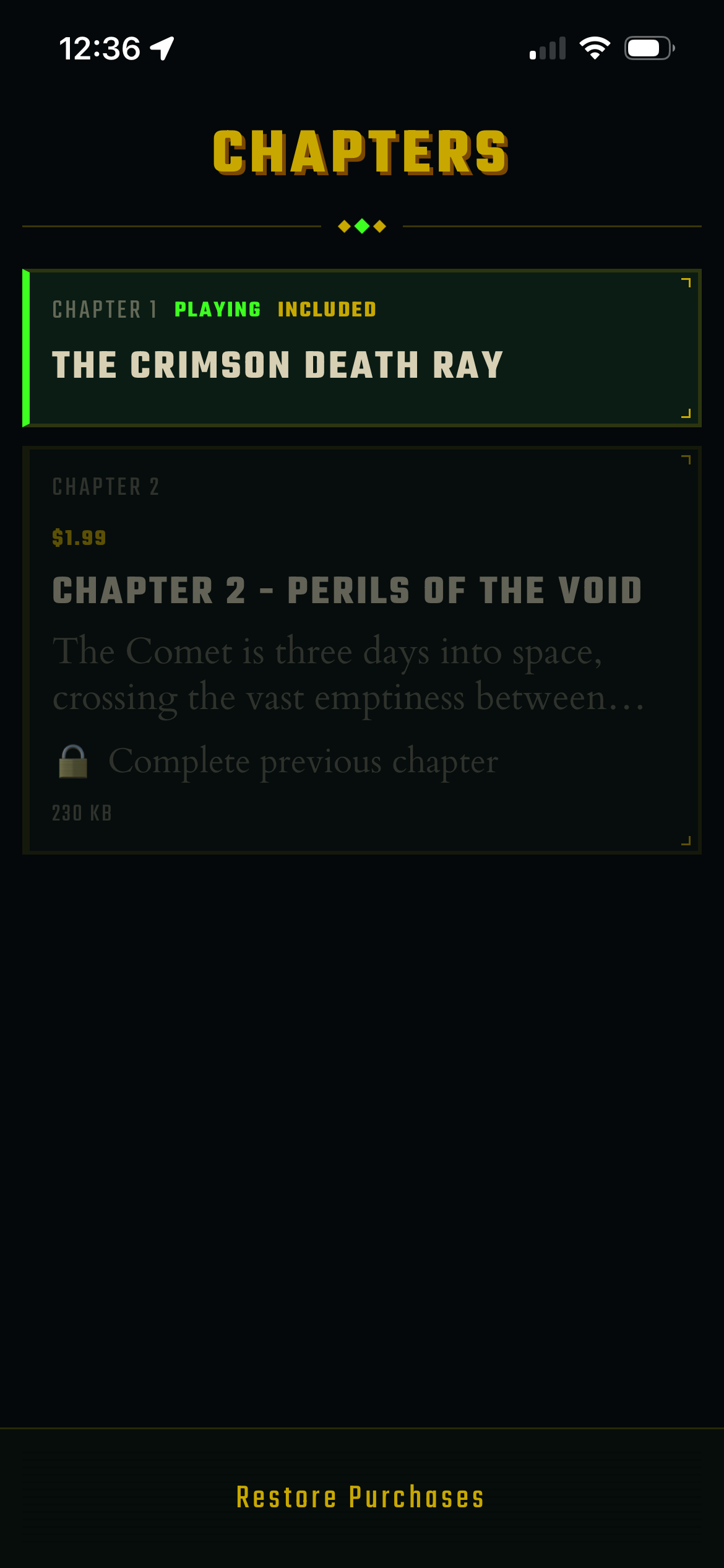 Chapter Selection Chapter Selection