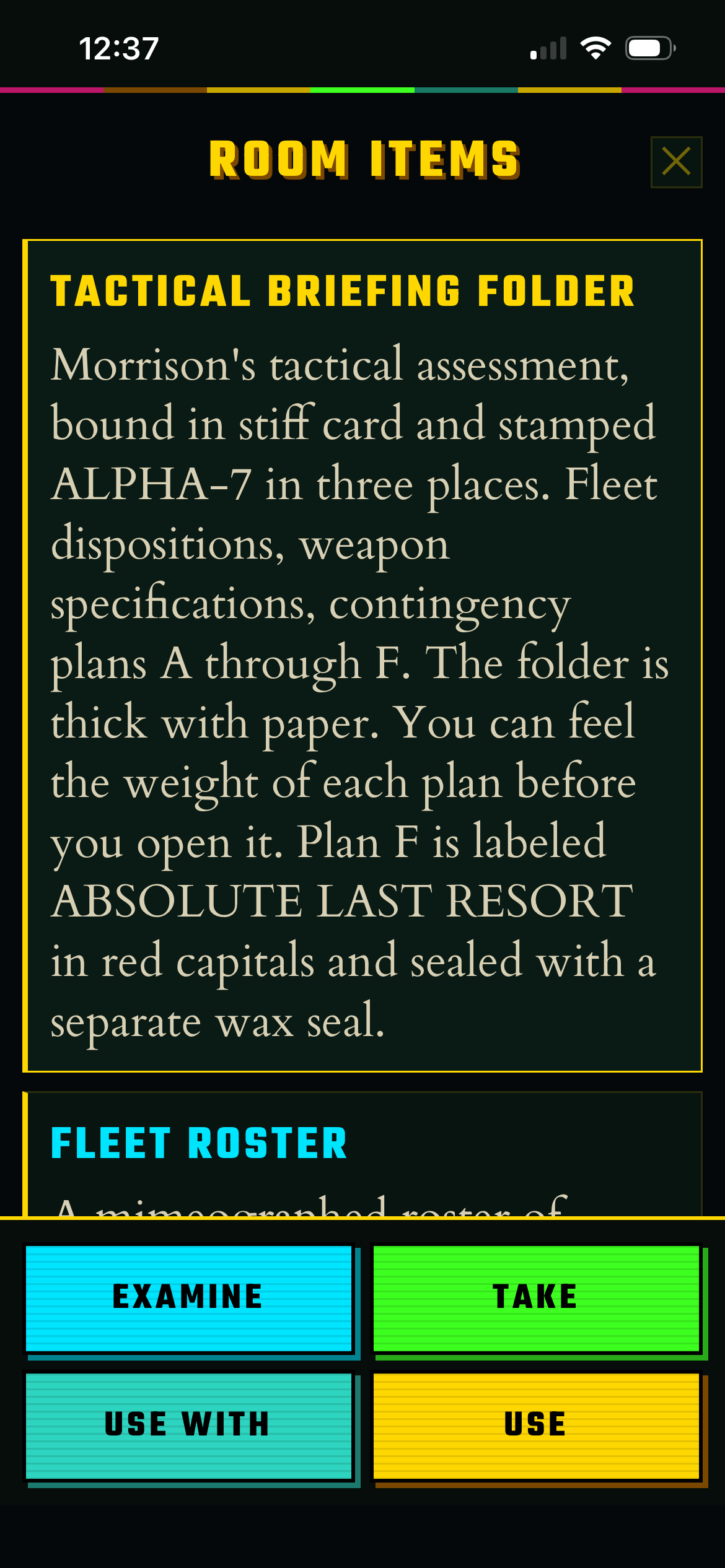 Room Items Modal Room items modal